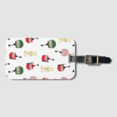 レトロおもしろいスキーリフトゴンドラウィンタースキーヤー ラゲッジタグ (正面横)