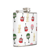 レトロおもしろいスキーリフトApresスキーウィンタースキースキーヤー フラスク (右)