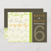 レトロおもしろいスクライブルツインズ子供の誕生日招待状 招待状 (正面/裏面)