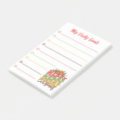 レトロおもしろいスクリプト,私の毎日のゴール,並べ替え ポストイット (アングル)