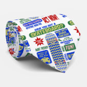 レトロおもしろいスケートボードのポスター ネクタイ (ロール)