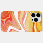 レトロおもしろいストライプ抽象芸術名モダン検査 Case-Mate iPhoneケース (裏面 (横))