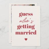 レトロおもしろいタイポグラフィウェディング日付を保存 セーブザデート (正面/裏面)