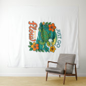 レトロおもしろいタートルシェルイートザサマー タペストリー (インサイチュ(横))