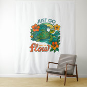 レトロおもしろいタートルシェルイートザサマー タペストリー (インサイチュ)