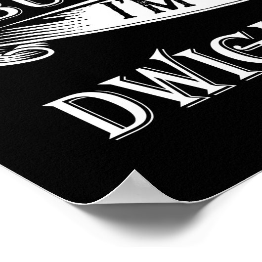 レトロおもしろいドワイトヨアカムのギフト男性女性.png ポスター (角)