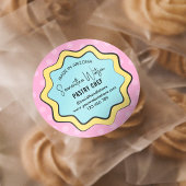 レトロおもしろいノスタルジアモダンカフェベーカリーパティシシェフ ラウンドシール