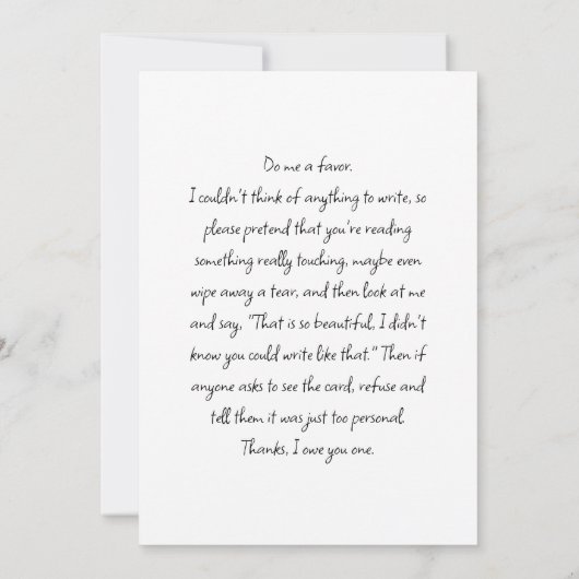 レトロおもしろいハッピーバースデーカードに頼む 招待状 (裏面)