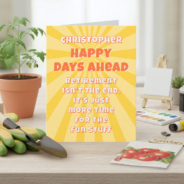 レトロおもしろいハッピー日前大退職金カード カード