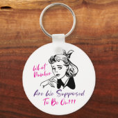 レトロおもしろいバンコ選手 キーホルダー (正面)