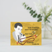 レトロおもしろいパパコーヒー葉書 ポストカード (スタンド正面)