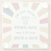 レトロおもしろいパパジョーク父のパパのための日贈り物 ガラスコースター (裏面)