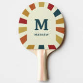 レトロおもしろいパパジョーク父のパパのための日贈り物 卓球ラケット (裏面)