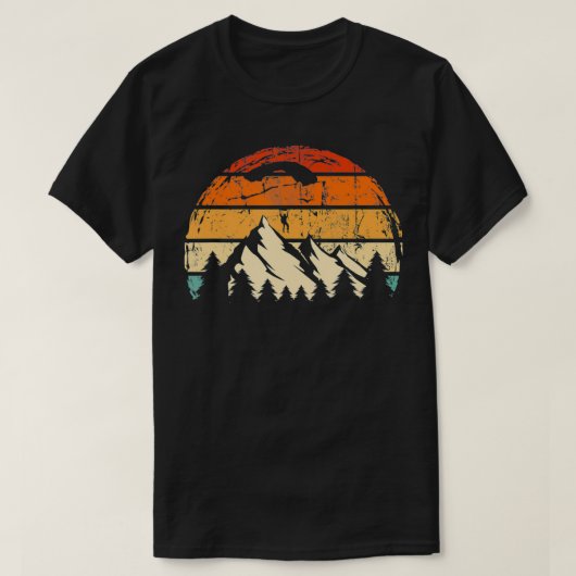 レトロおもしろいパラグライダー熱 Tシャツ (デザイン正面)