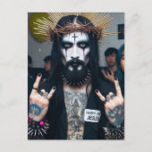 レトロおもしろいパンクロックゴシックパーティーイエス ポストカード (正面)