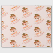 レトロおもしろいヒッパイヴァンクリスマス ラッピングペーパー (フラット)