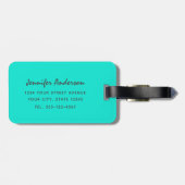 レトロおもしろいビーチレディートラベラー ラゲッジタグ (裏面横)