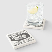 レトロおもしろいビール漫画 ストーンコースター (横)