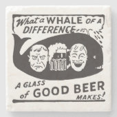 レトロおもしろいビール漫画 ストーンコースター (正面)