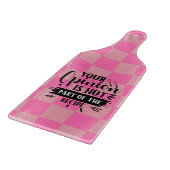 レトロおもしろいピンクキッチンことわざ カッティングボード (角)