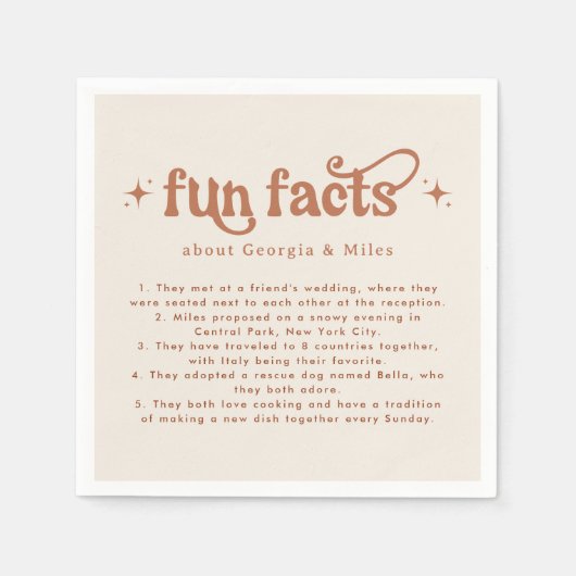 レトロおもしろいファクト結婚ズのナプキン スタンダードカクテルナプキン (正面)