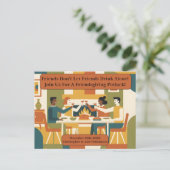 レトロおもしろいフレンドリーなポトラッククリンク眼鏡 シーズンポストカード (スタンド正面)