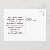 レトロおもしろいフレンドリーなポトラッククリンク眼鏡 シーズンポストカード (裏面)