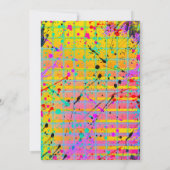 レトロおもしろいブライト80のパーティーピープル誕生日 招待状 (裏面)