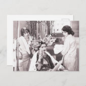 レトロおもしろいヘアサロン シーズンポストカード (正面/裏面)