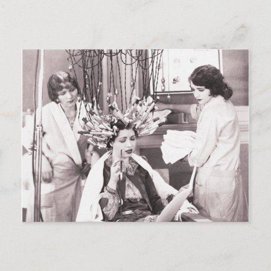 レトロおもしろいヘアサロン シーズンポストカード (正面)