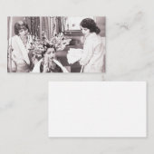 レトロおもしろいヘアサロン 予約カード (正面/裏面)