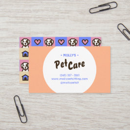 レトロおもしろいペットケア搭乗座席名刺 名刺