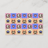 レトロおもしろいペットケア搭乗座席名刺 名刺 (裏面)