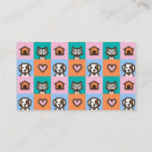 レトロおもしろいペットケア搭乗座席名刺 名刺 (裏面)