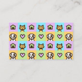 レトロおもしろいペットケア搭乗座席名刺 名刺 (裏面)