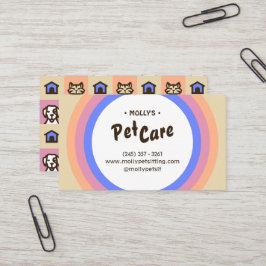 レトロおもしろいペットケア搭乗座席名刺 名刺