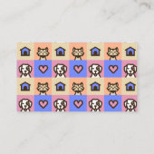 レトロおもしろいペットケア搭乗座席名刺 名刺 (裏面)