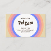 レトロおもしろいペットケア搭乗座席名刺 名刺 (正面)