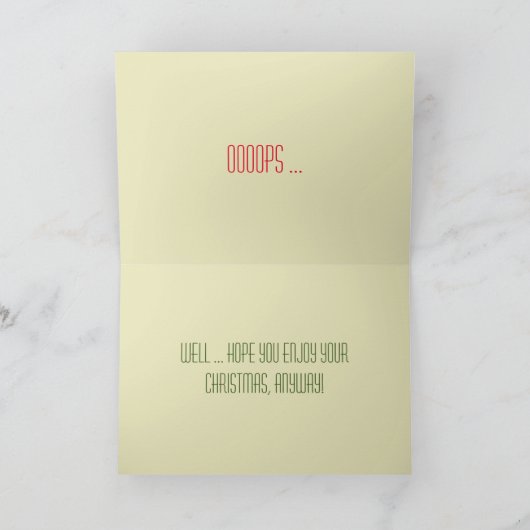 レトロおもしろいマンガいけなーか素敵なクリスマス シーズンカード (内部)