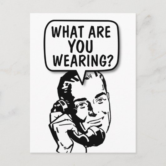 レトロおもしろいマン「汚い話し」はがき ポストカード (正面)