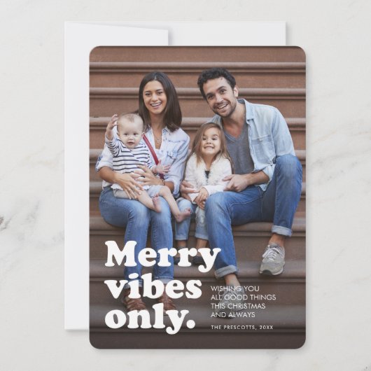 レトロおもしろいメリーの縦型写真のみを見る シーズンカード (正面)