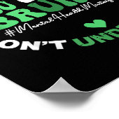 レトロおもしろいユグッドブルーメンタルヘルスSアワレ ポスター (角)