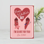 レトロおもしろいレッドホットペッパーのバレンタインデー シーズンカード (スタンド正面)