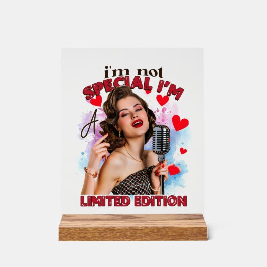 レトロおもしろいレディーワードアート アクリルサイン (正面)