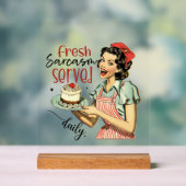 レトロおもしろいレディーワードアート アクリルサイン (ニュートラル)