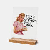 レトロおもしろいレディーワードアート アクリルサイン (傾斜)