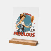 レトロおもしろいレディーワードアート アクリルサイン (傾斜)