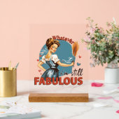 レトロおもしろいレディーワードアート アクリルサイン (ウェディング)