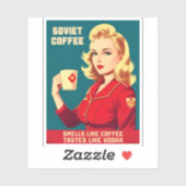 レトロおもしろいヴィンテージソ連コーヒーカフェインユーモア シール (シート)