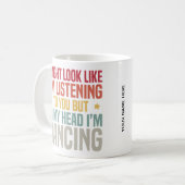 レトロおもしろいヴィンテージバレリナダンサー コーヒーマグカップ (正面左)